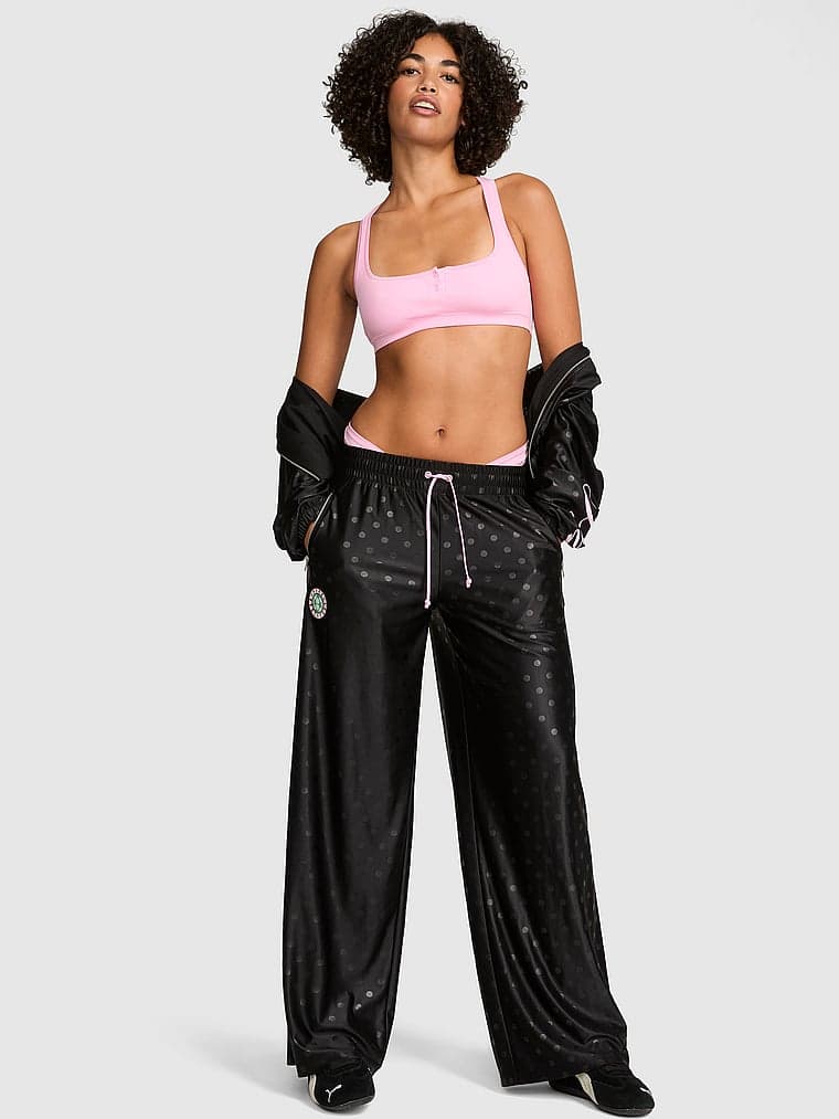 Женские брюки PINK Goal-Getter Satin Straight-Leg Pants — фото 2