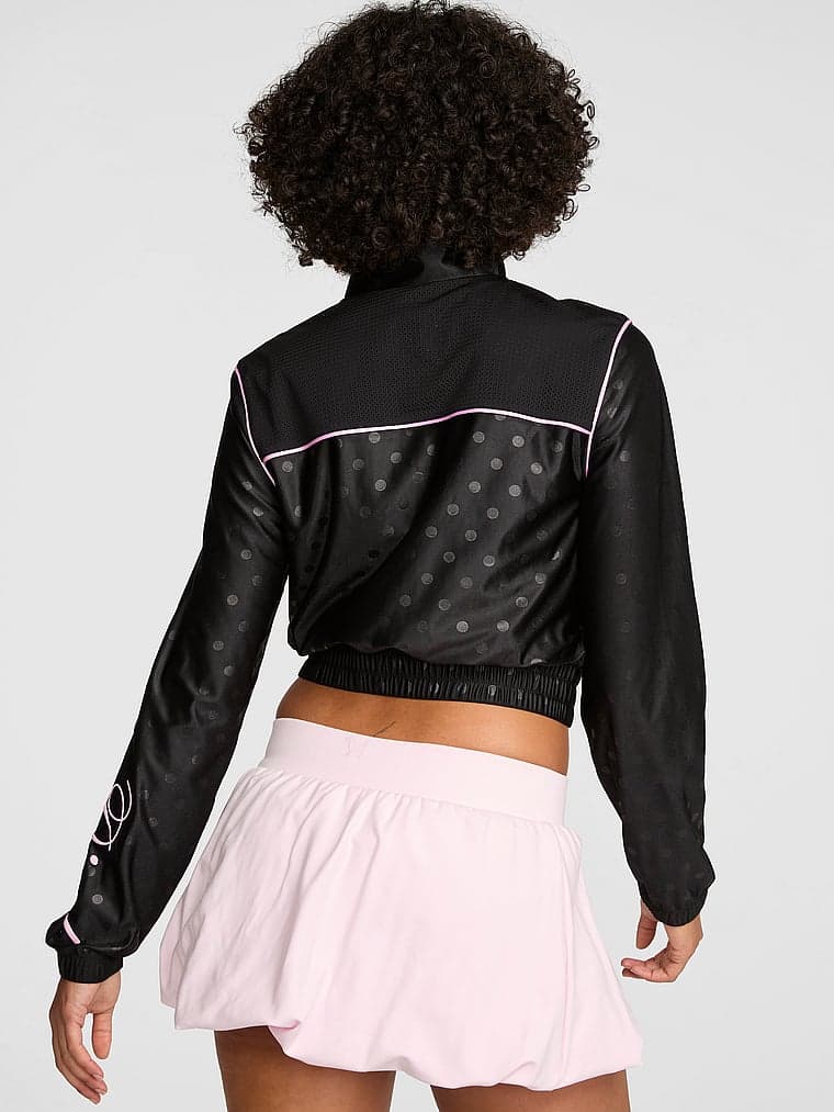 Женские куртки PINK Goal-Getter Satin Mock-Neck Full-Zip Jacket — фото 2