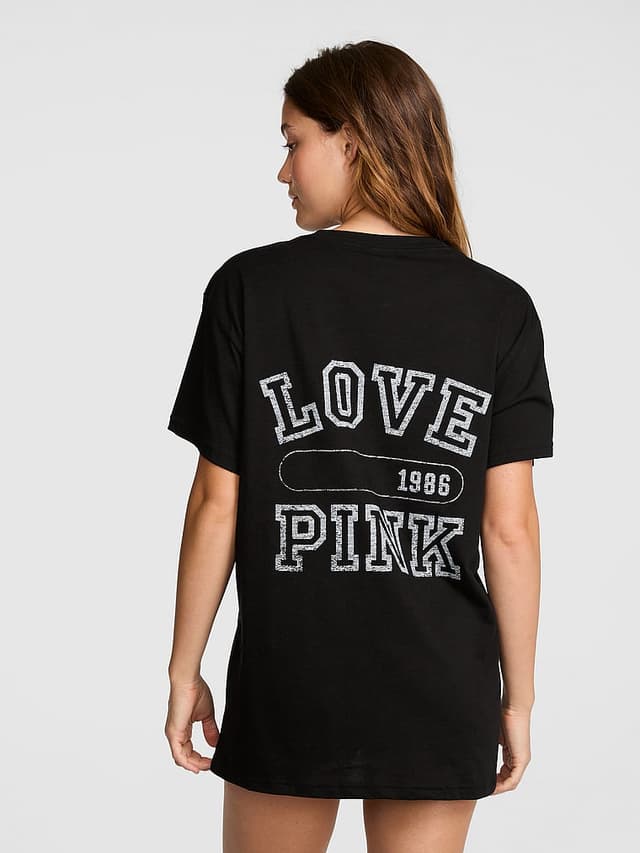 Женские футболки PINK Campus Cotton™ Tee