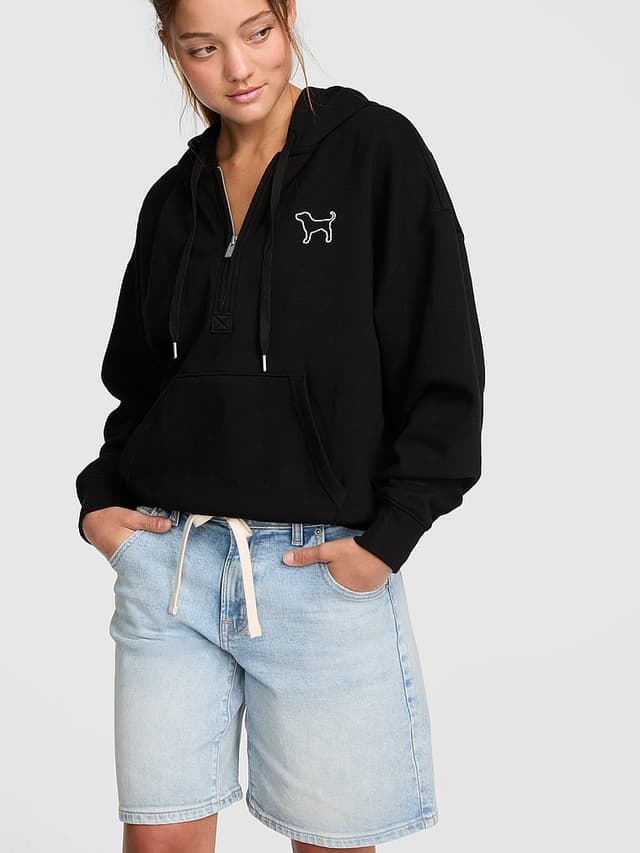 Женские худи PINK Campus Fleece™ Half-Zip