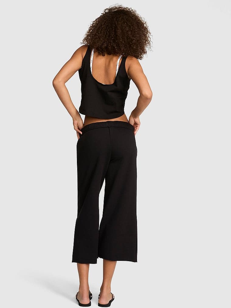 Женские брюки PINK Campus Fleece™ Cropped Wide-Leg Sweatpants — фото 2