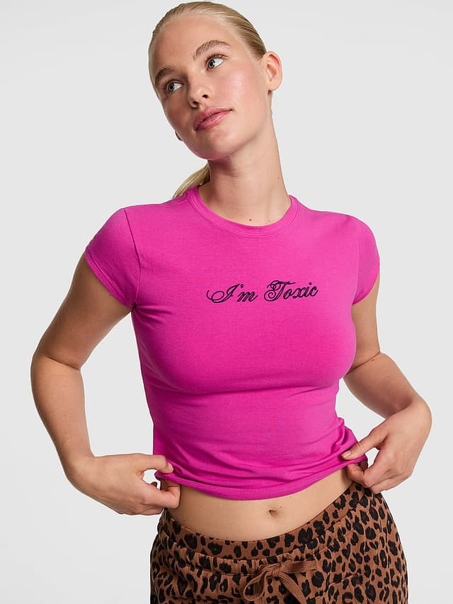 Женские футболки PINK Cotton Baby Tee