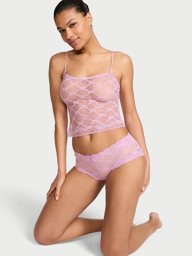 Комплект белья Tease Bow, крой шортики, кружево — Victoria's Secret