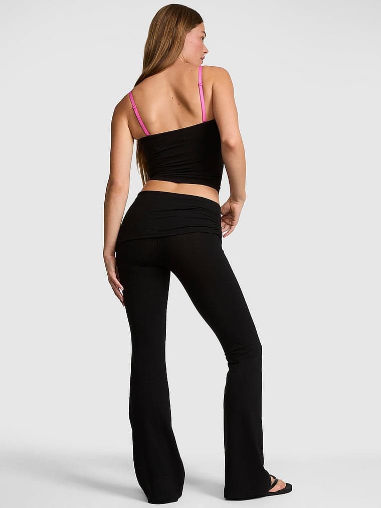 Женские леггинсы PINK All-Day Cotton™ Extreme Foldover Flare Leggings — фото 2