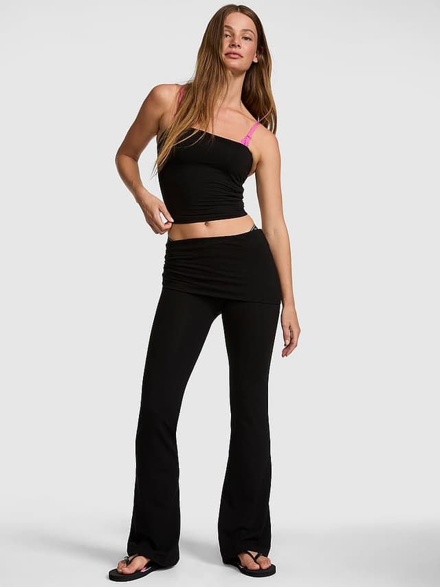 Женские леггинсы PINK All-Day Cotton™ Extreme Foldover Flare Leggings