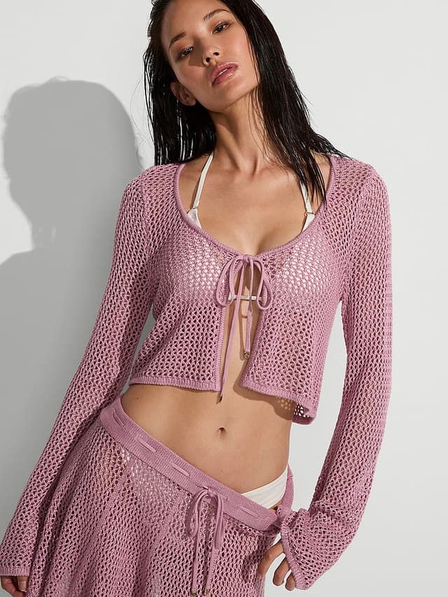 Верх бикини Beachwear Tie-Front, вязка крючком — Victoria's Secret