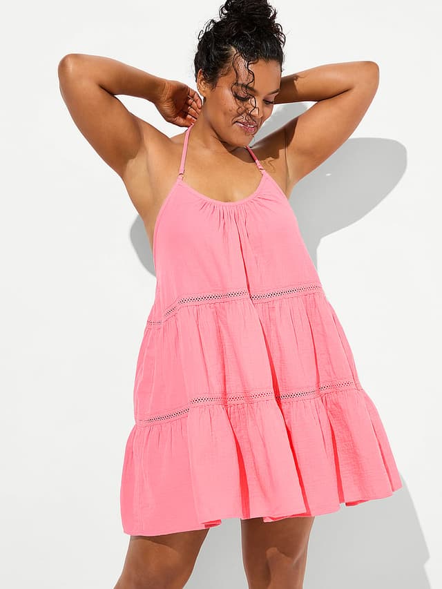 Женские платья Victoria's Secret Beachwear Cotton Gauze Tiered Mini Dress