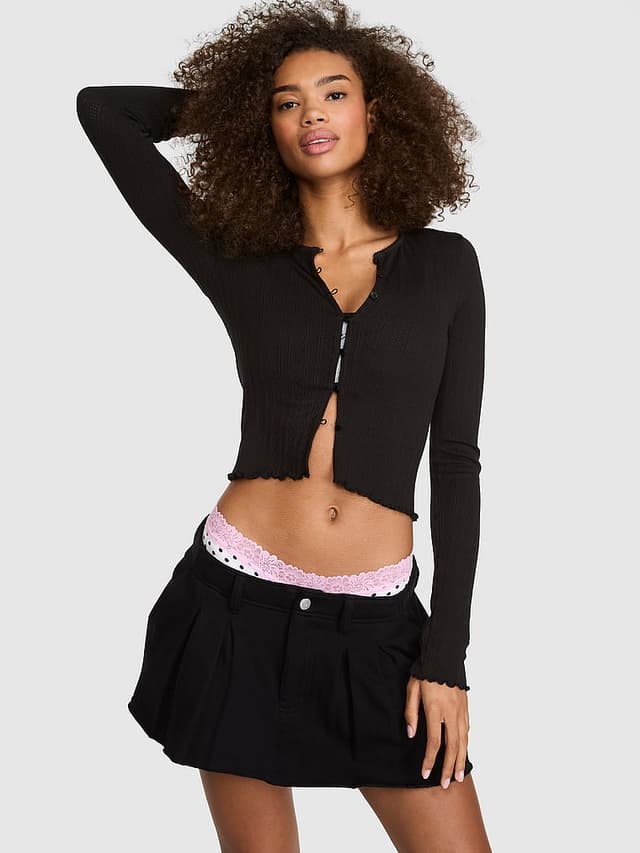 Женская одежда PINK Campus Fleece™ Pleated Skort