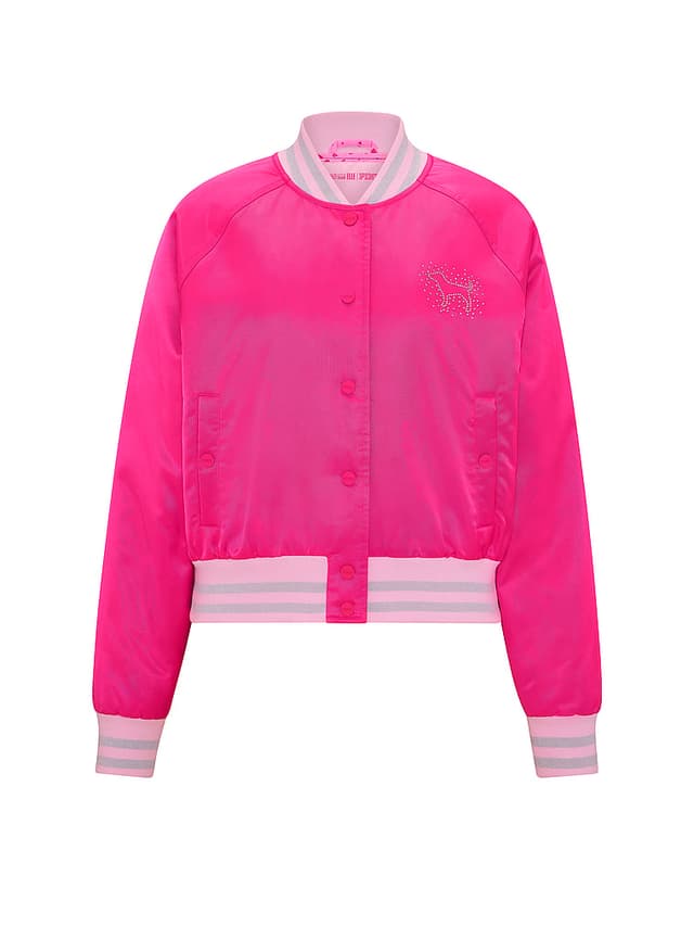 Женские куртки PINK Elle Satin Varsity Jacket