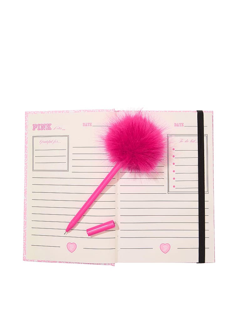 Женские сумки PINK Elle Notebook & Fuzzy Pen Set — фото 2