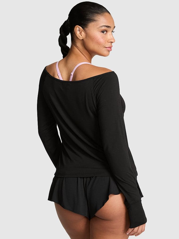 Пижама Off-The-Shoulder, модал — PINK — фото 2