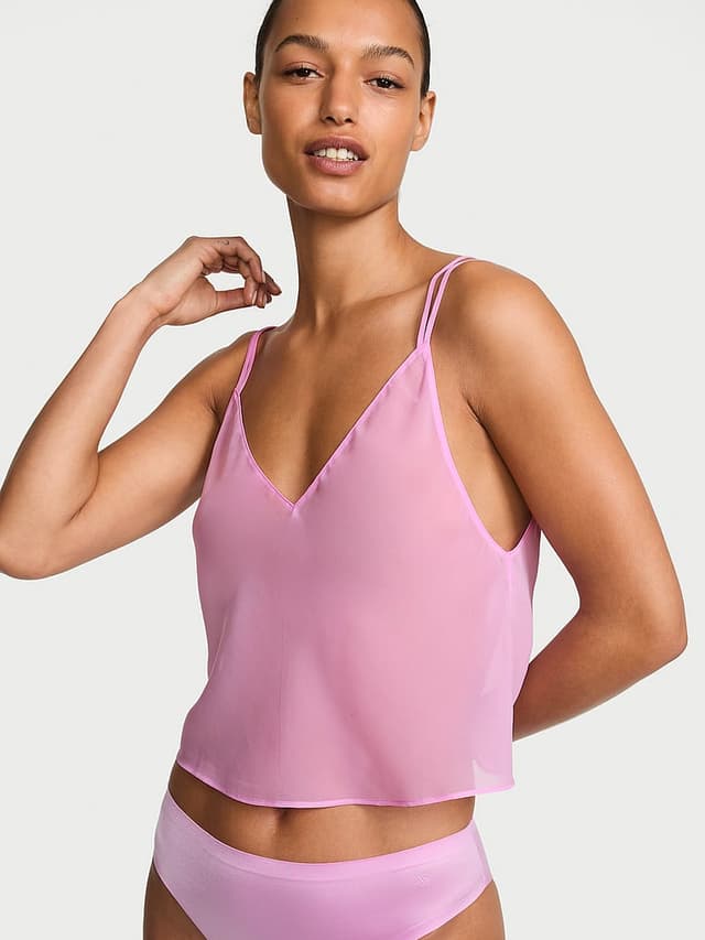 Пижама, с топом на бретелях, шифон — Victoria's Secret