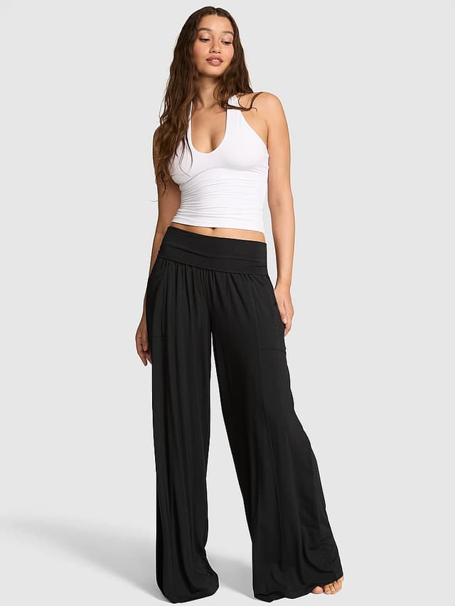 Женские брюки PINK 24/7 Lounge Modal Foldover Pants