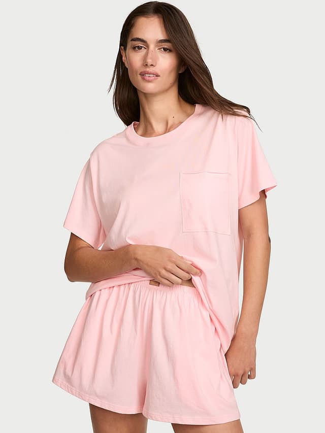 Женские футболки Victoria's Secret Organic Pima Tee Short Set