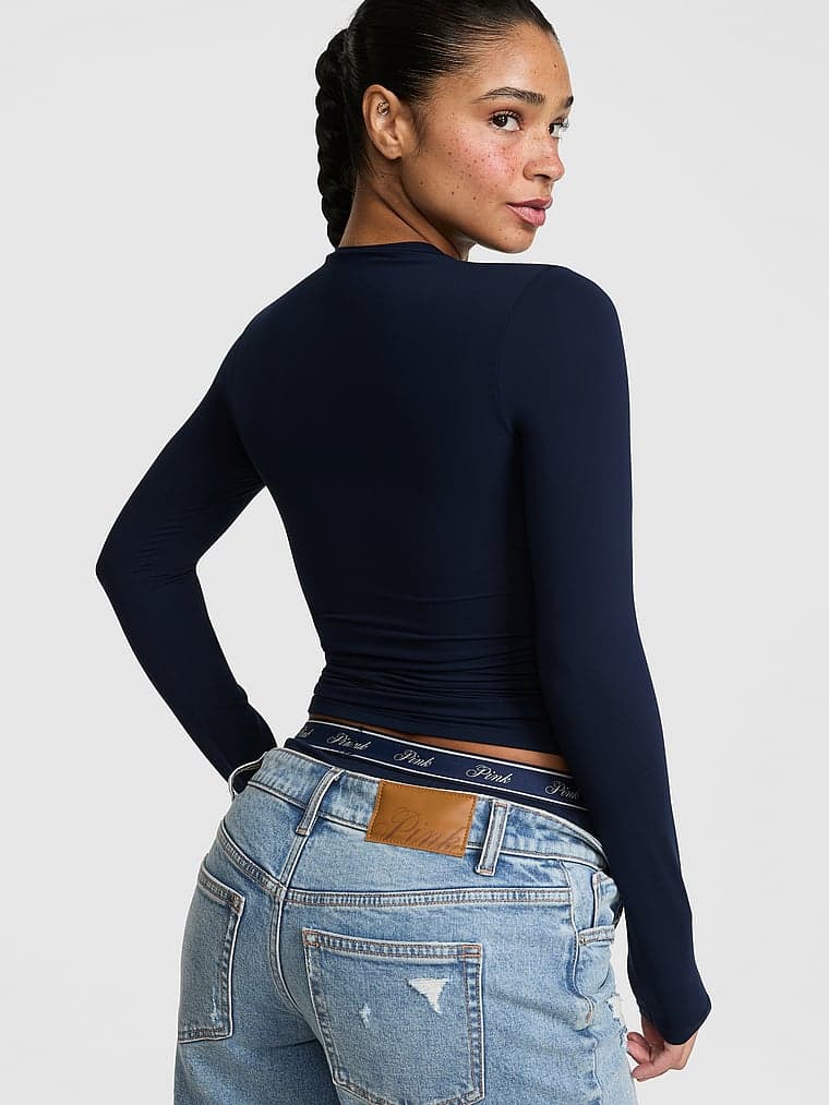Женские футболки PINK Base Stretch™ Long-Sleeve Tee — фото 2