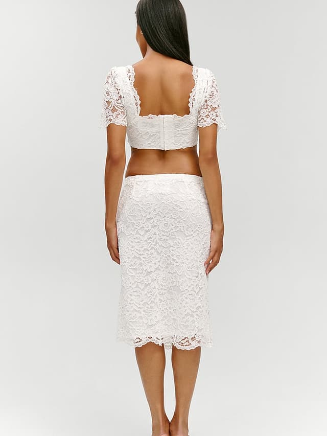 Женские юбки Victoria's Secret Frankies Bikinis x Paige Lorenze Honeymoon Lace Midi Skirt
