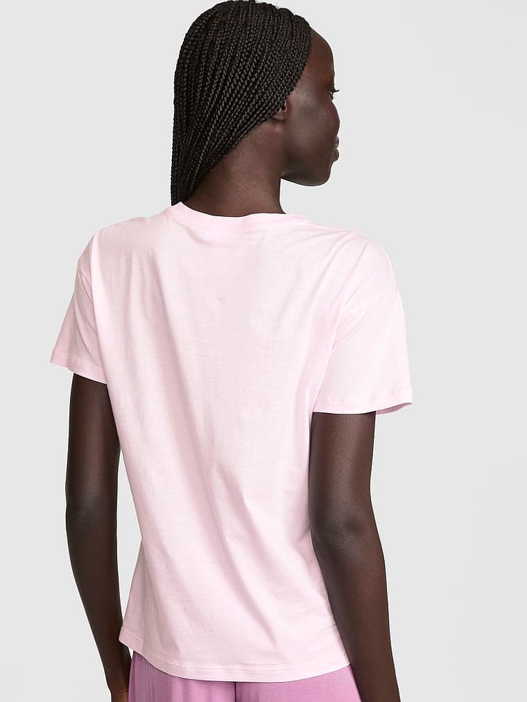 Женские футболки PINK Light As Air Jersey Pocket Tee — фото 2