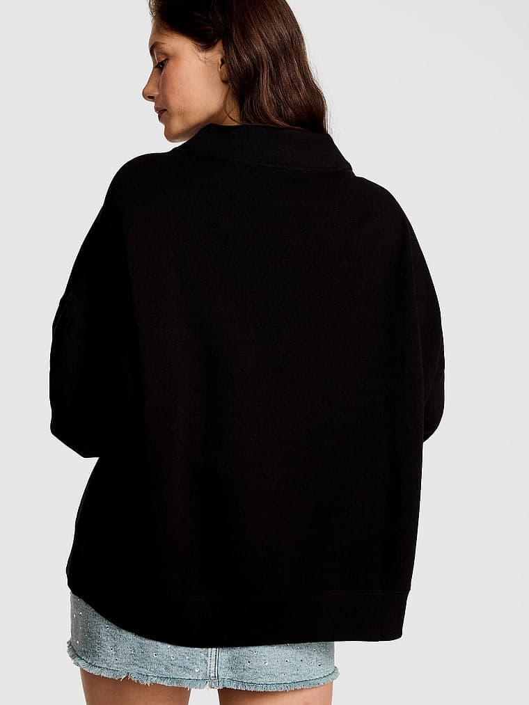 Женские худи PINK Campus Fleece™ Oversized Mock-Neck Sweatshirt — фото 2