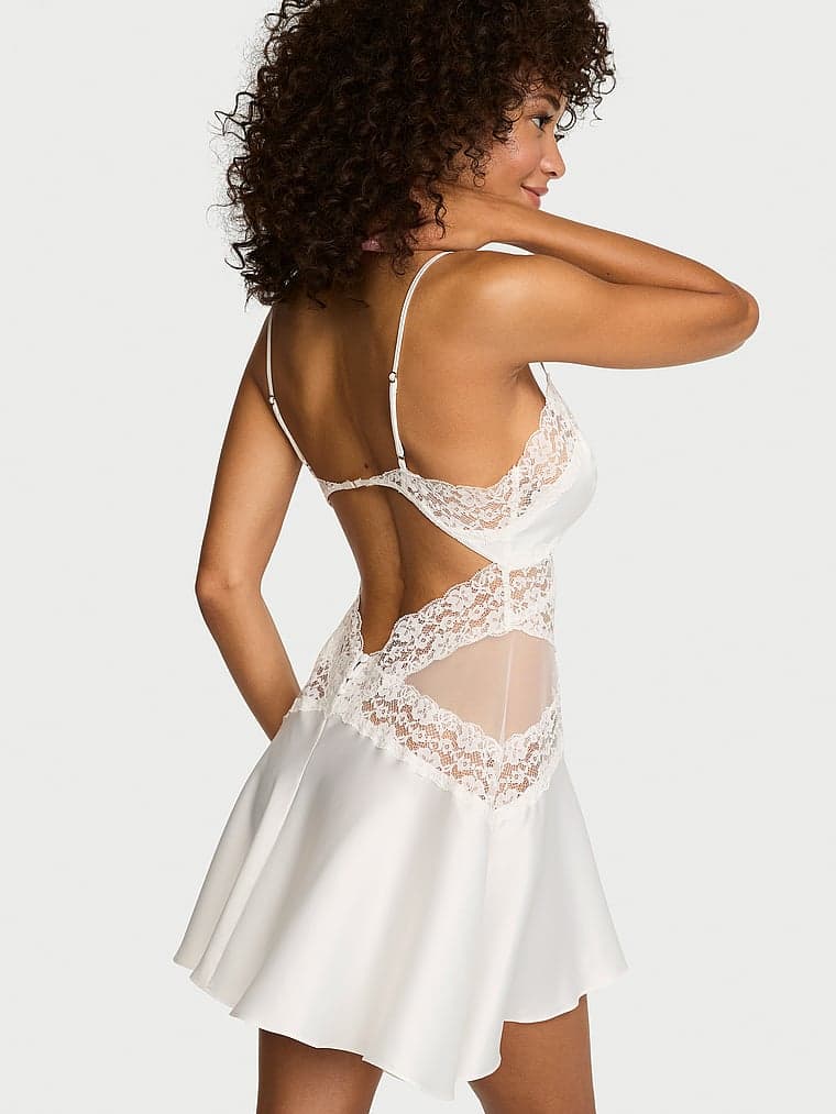 Сорочка Dare Flounce, кружево, атлас — Victoria's Secret — фото 2