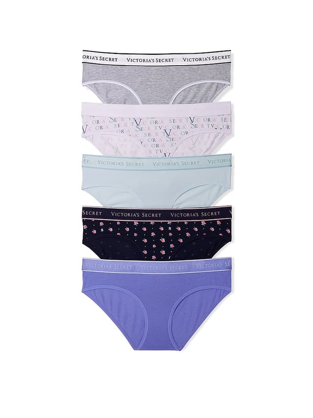 Трусы-хипхаггер, с логотипом, хлопок, 3 шт. — Victoria's Secret