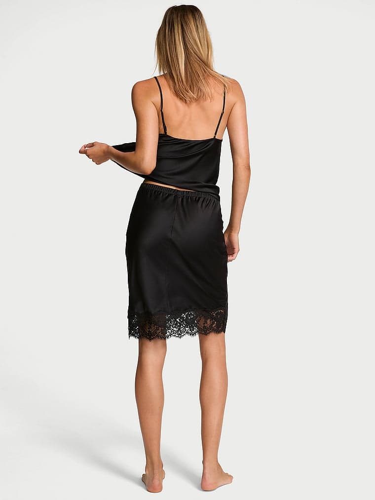 Женские юбки Victoria's Secret Satin Lace-Trim Skirt — фото 2