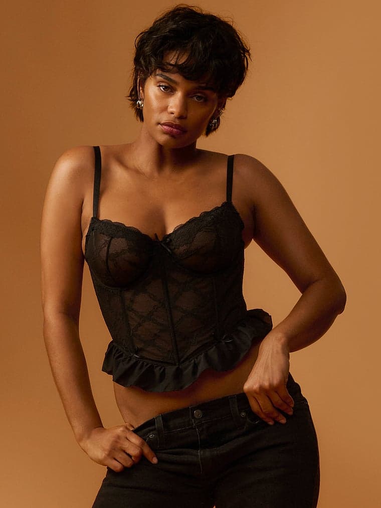 Корсет Tease Bow Garter, кружево — Victoria's Secret — фото 2