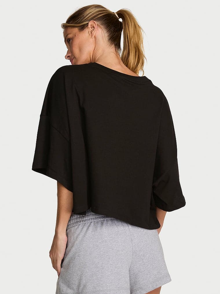 Женские футболки Victoria's Secret 100% Cotton Oversized Crop Tee — фото 2
