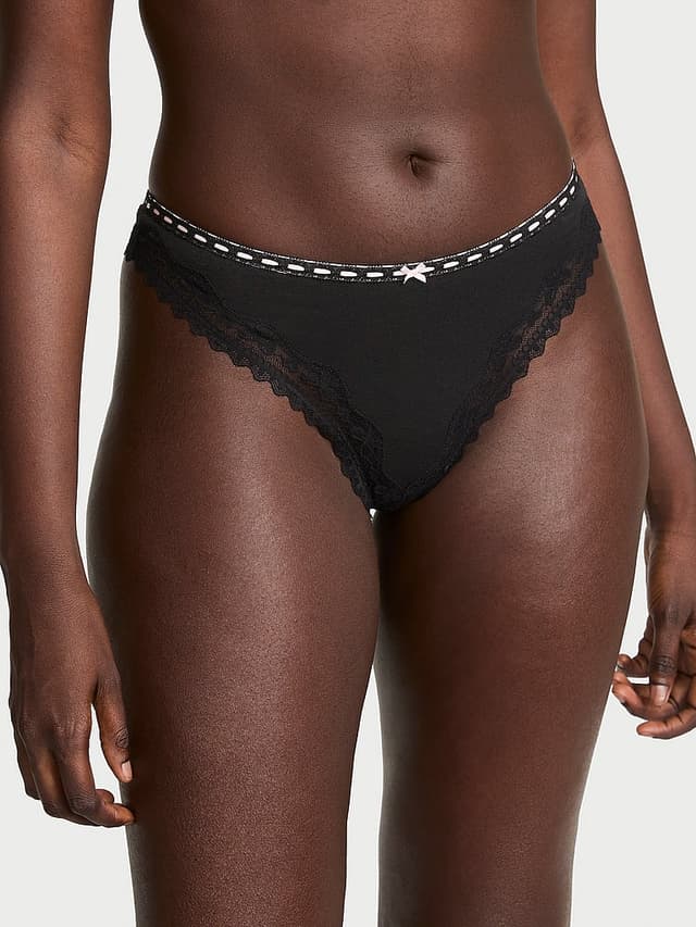Трусы-стринги, хлопок, кружево — Victoria's Secret