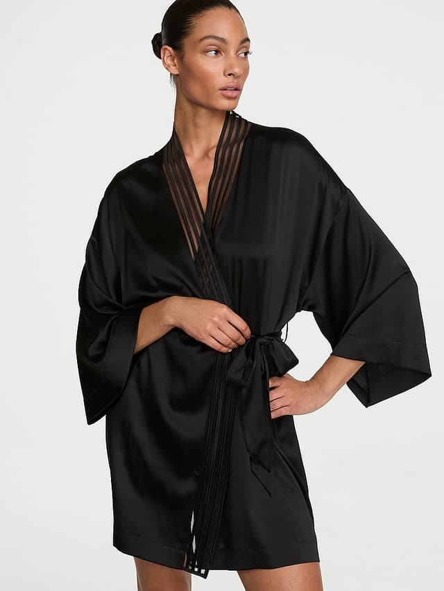 Халат Washable, шёлк, в полоску — Victoria's Secret