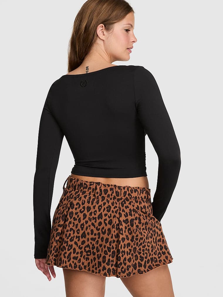 PINK Relay™ Long-Sleeve Cropped Wrap Top — фото 2