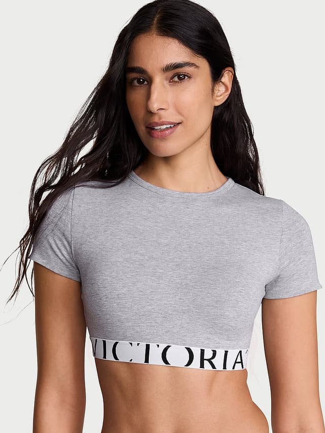 Бралетт Crop, короткий рукав, хлопок — Victoria's Secret