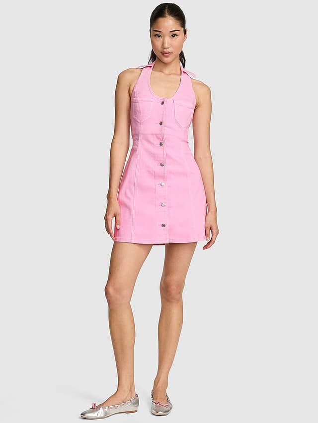 Женские платья PINK Elle Denim Halter Dress